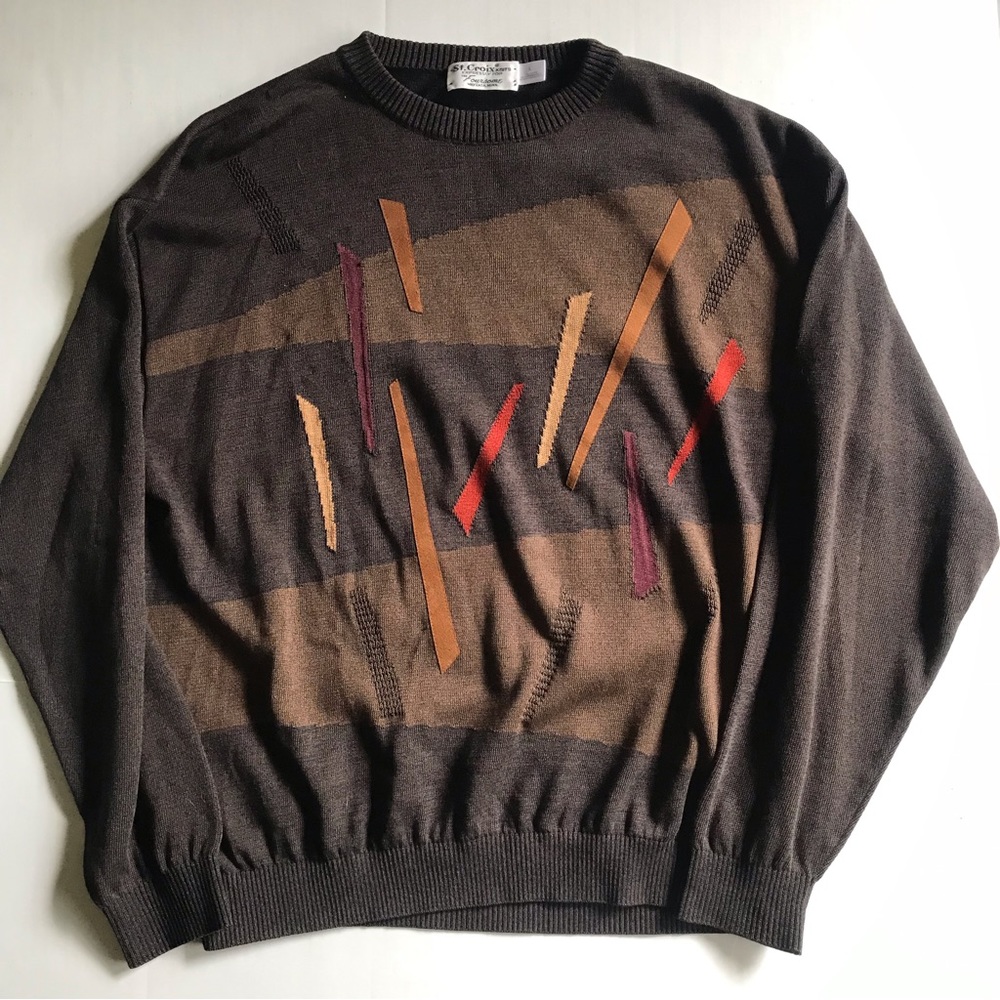 St Croix Knits Men’s Crew neck Sweater Cotton Blend Size Large